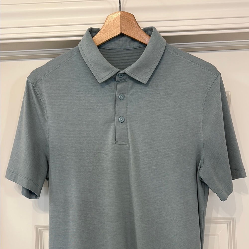 lululemon men’s evolution polo steel blue